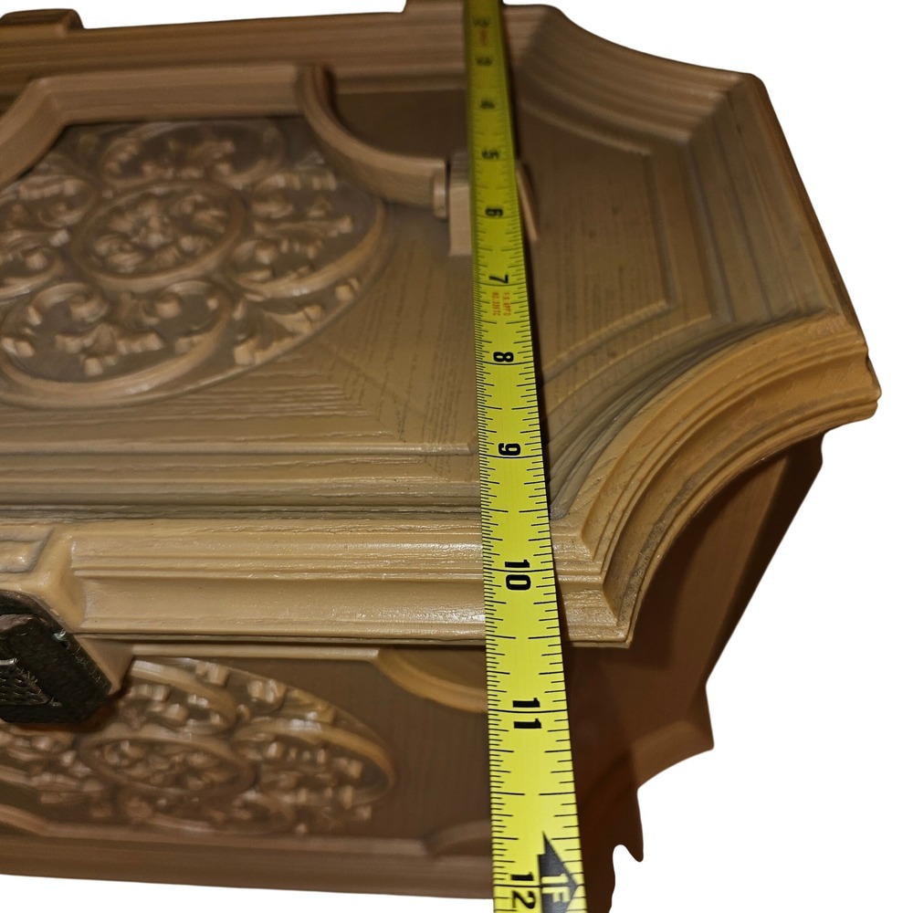 Vintage MCM 1970s Mary Klein Inc Sewing Box Medallion Beige Storage SC-2015 - Picture 14 of 14